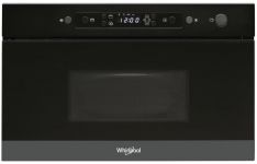 Мікрохвильова піч Whirlpool вбудовувана, 22л, електронне упр., 750Вт, гриль, дисплей, чорний