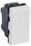 Перемикач Legrand MOSAIC 10АХ, 250В ~ з безгвинтовими зажимами (1 модуль); 1-клавішний, колір Білий
