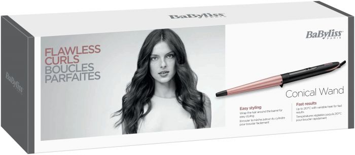 Babyliss, C454E, Щипці для завивки конусні, 36 Вт, чорний