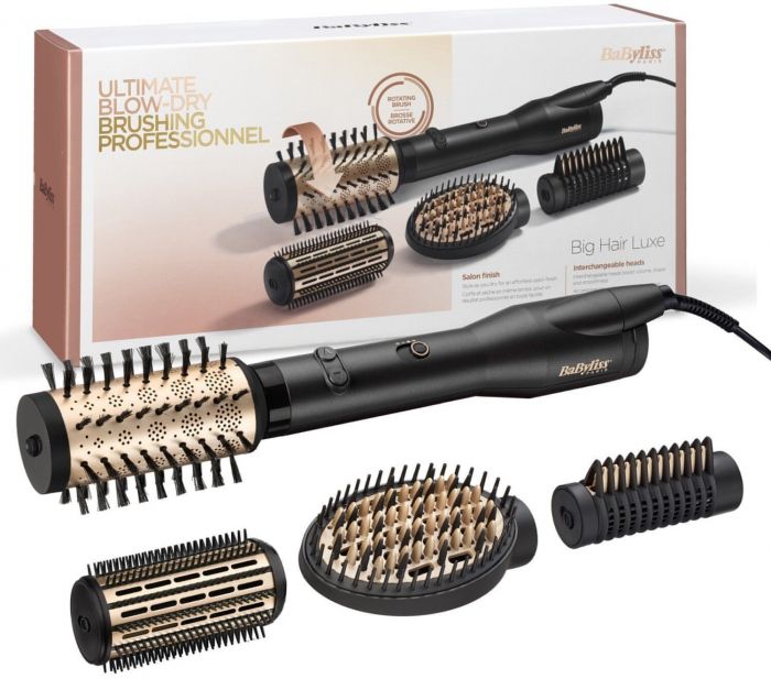 Фен-щітка Babyliss AS970E, 650 Вт, 4 насадки, чорний