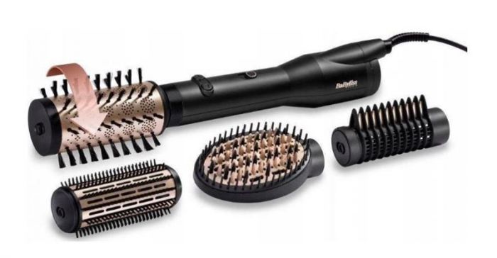 Фен-щітка Babyliss AS970E, 650 Вт, 4 насадки, чорний