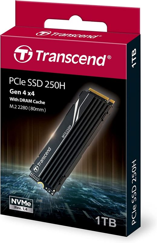 Накопичувач SSD Transcend M.2 1TB PCIe 4.0 MTE250H + радіатор