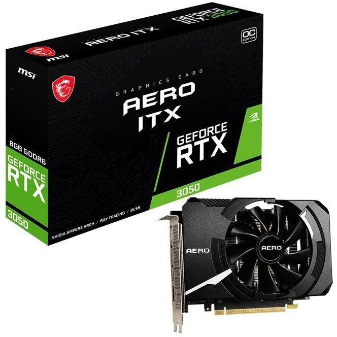 Відеокарта MSI GeForce RTX 3050 8GB GDDR6 AERO ITX OC