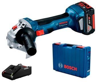 Шліфмашина кутова акумуляторна Bosch Professional GWS 180-LI, GBA 18V 2х4.0Ah, GAL 18V-40