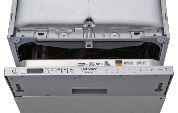 Посудомийна машина Hotpoint вбудовувана, 10компл., A++, 45см, дисплей, 3й кошик, білий