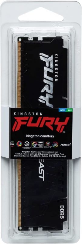 Пам'ять ПК Kingston DDR5 32GB 5200 FURY Beast Black