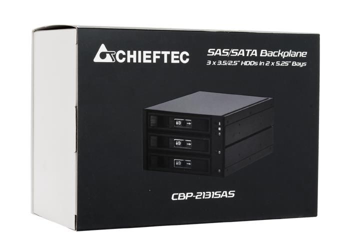 Відсік для накопичувача CHIEFTEC Backplane CBP-2131SAS,3xHDD/SSD,2x5.25" EXT Slot,SATA