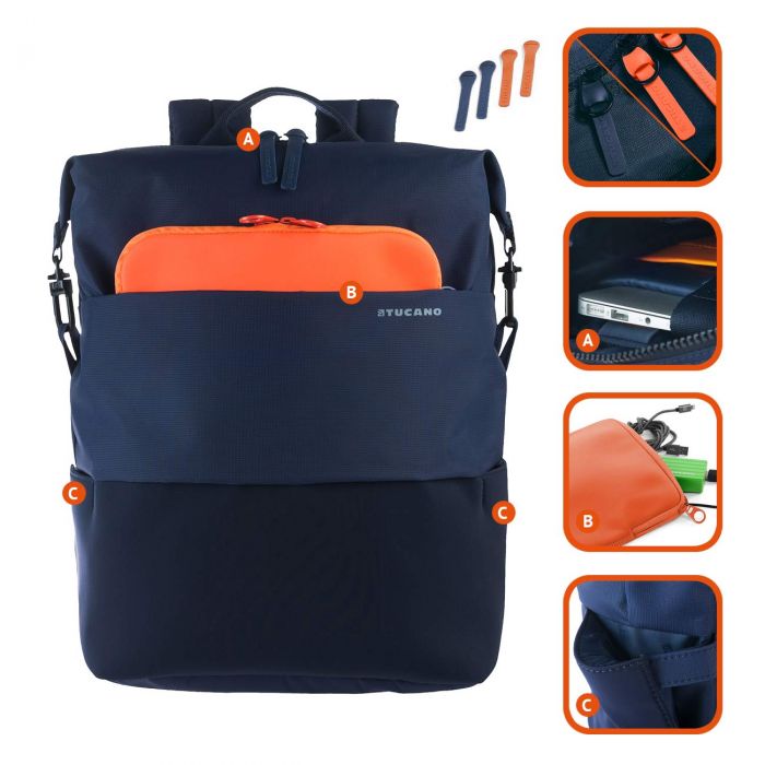 Рюкзак Tucano Modo Backpack MBP 16", синій