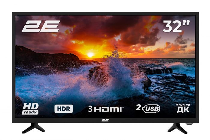 Телевізор 32" 2E LED HD 50Hz, Black