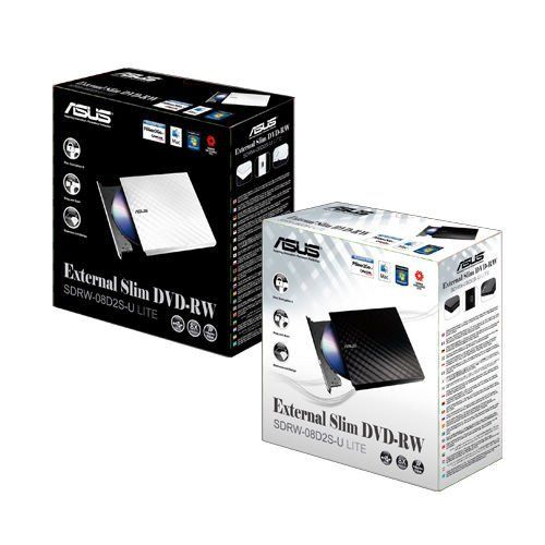 Привід ASUS SDRW-08D2S-U LITE DVD+-R/RW USB2.0 EXT Ret Slim Black зовнішній