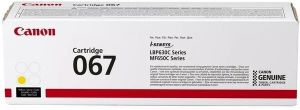 Картридж Canon 067 MF651Cw/MF655Cdw/MF657Cdw/LBP631Cw/LBP633Cdw Yellow (1250 стор.)
