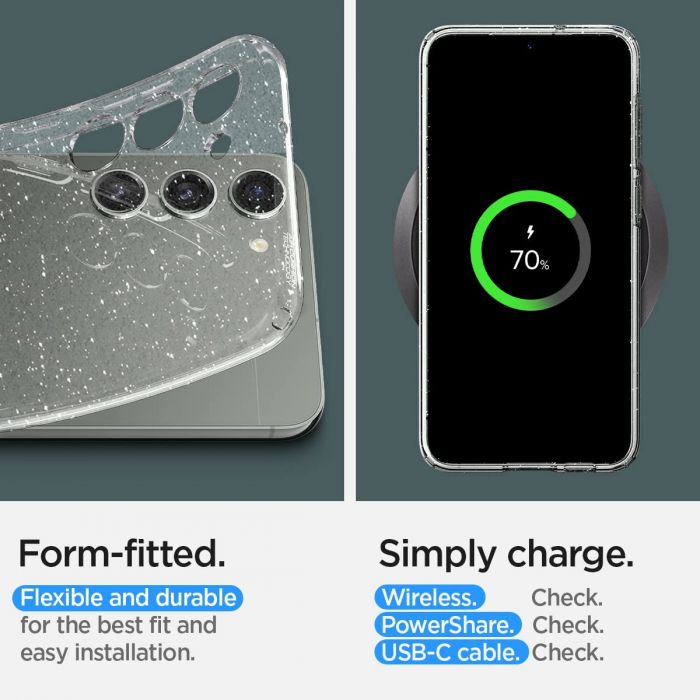 Чохол Spigen для Samsung Galaxy S23 Plus Liquid Crystal Glitter, Crystal Quartz
