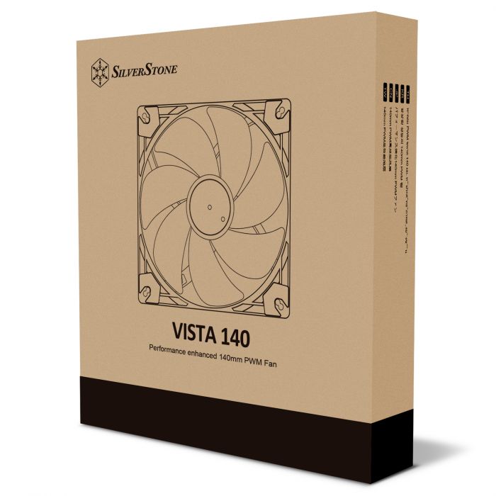 Корпусний вентилятор SilverStone Vista VS140B, 140mm, 1600rpm, 4pin PWM, 30.8dBa