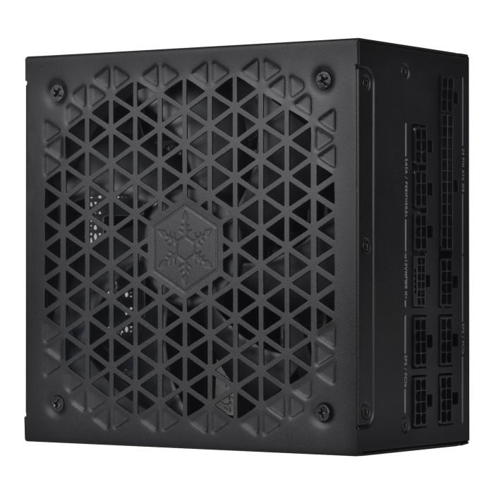 Блок живлення SilverStone Hela Cybenetics HA1200R-PM  (1200W), >90%, 80+ Platinum, 135mm, 1xMB 24pin(20+4), 2xCPU 8pin(4+4), 3xMolex, 12xSATA, 6xPCIe 8pin(6+2),1x(12+4)pin 12VHPWR, 1xFDD, Fully Modular