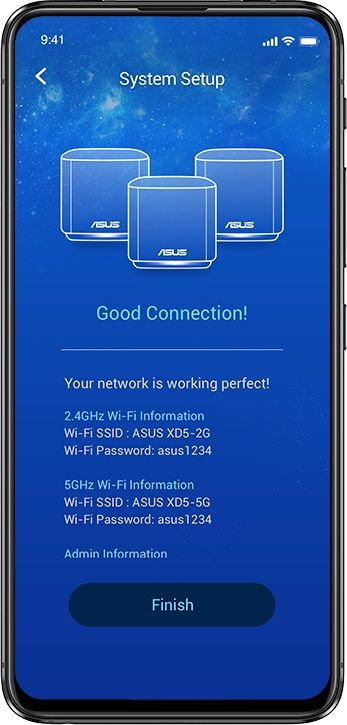 Маршрутизатор ASUS ZenWiFi XD5 1PK AX3000 1xGE LAN 1xGE WAN MU-MIMO MESH