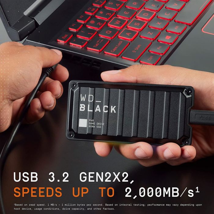 Портативний SSD WD 1TB USB 3.2 Gen 2 Type-C WD BLACK P40 Game Drive