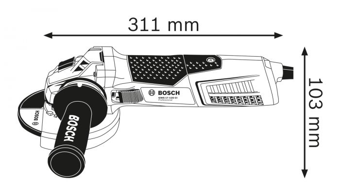 Шліфмашина кутова Bosch GWS 19-125 CI 125 мм 1900Вт 11500об·хв 2.5кг