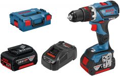Шурупокрут Bosch Professional GSR 18V-60 FC аккум, 2*18 В GBA 5 Аг, 600/1900 об/хв, 13 мм, 20+1, 60 Нм, безщіточний, ЗП GAL 1880 CV,  в L-Boxx 136, 0.9 кг