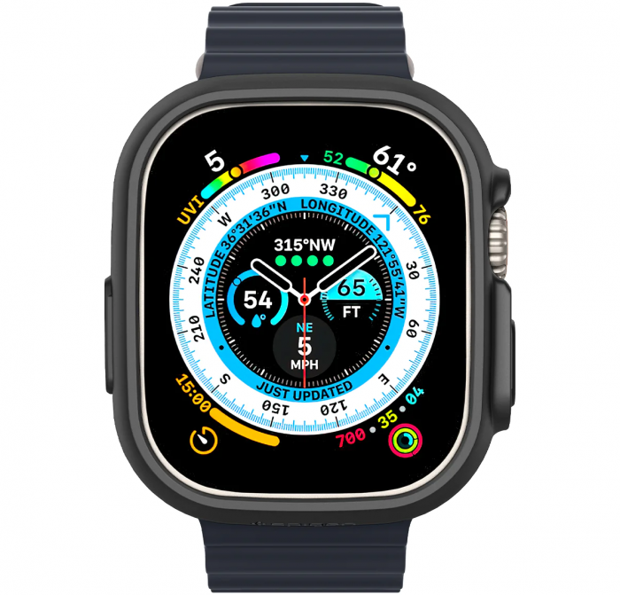 Чохол-накладка Spigen для Apple Watch Ultra (49mm) Thin Fit, Black