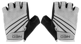 Рукавички велосипедні Neo Tools, синтетична шкіра, протиковзкі, антивібраційне набивання, р. L, білий