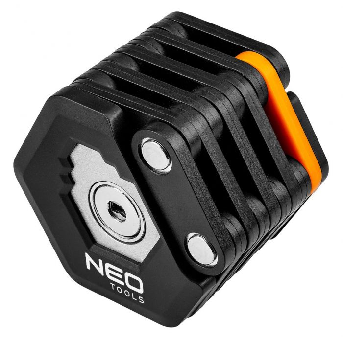 Замок протиугінний Neo Tools складаний, цинковий сплав + ABS пластик, 3 ключі, 78см, 0.62кг