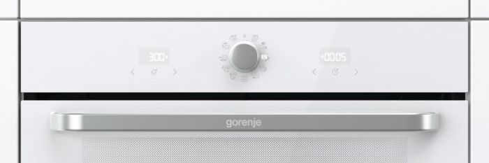 Духова шафа Gorenje електрична, 77л, A, пара, дисплей, макс.темпер.-300,  білий