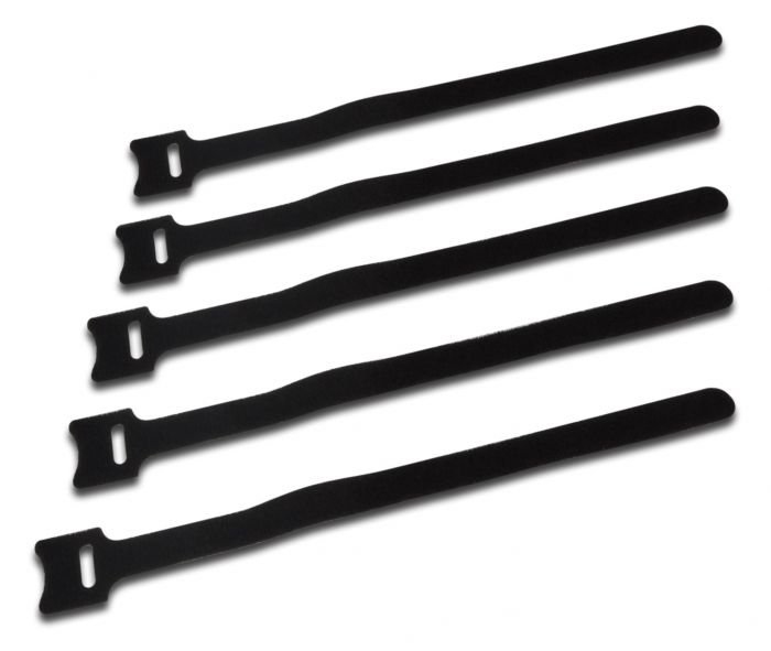 Кабельні стяжки DIGITUS hook-and-loop fastener fabric, 200x13mm, black, 100шт.