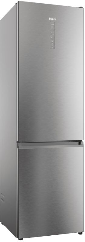 Холодильник Haier з нижн. мороз., 200x66х60, холод.відд.-258л, мороз.відд.-119л, 2дв., А+, NF, інв., дисплей, зона нульова, сріблястий