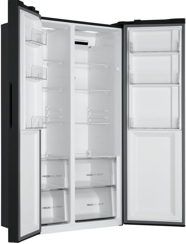 Холодильник Haier SBS, 177.5x91х64.7, холод.відд.-337л, мороз.відд.-177л, 2дв., А++, NF, інв., дисплей, чорний