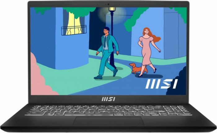 Ноутбук MSI Modern 15.6 FHD, Intel i7-1255U, 16GB, F512GB, UMA, DOS, чорний