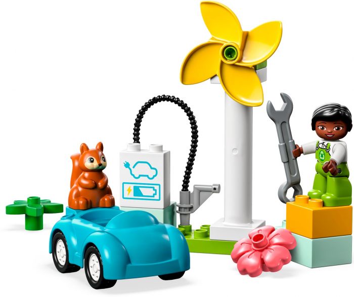 Конструктор LEGO DUPLO Town Вітрова турбіна та електромобіль