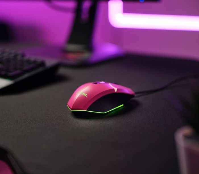 Миша Trust GXT 109 FELOX RGB Pink