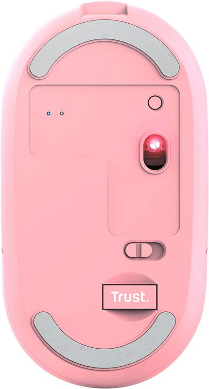 Миша Trust Puck Rechargeable Ultra-Thin BT WL Silent Pink