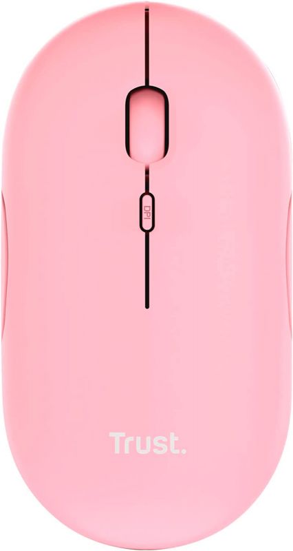 Миша Trust Puck Rechargeable Ultra-Thin BT WL Silent Pink