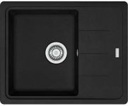 Мийка кухонна Franke Basis, фраграніт, прямокутник, з крилом, 620х500х200мм, чаша - 1, накладна, BFG 611-62, чорний матовий