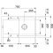 Мийка кухонна Franke Maris, фраграніт, прямокутник, з крилом, 780х500х200мм, чаша - 1, врізна, MRG 611, чорний матовий