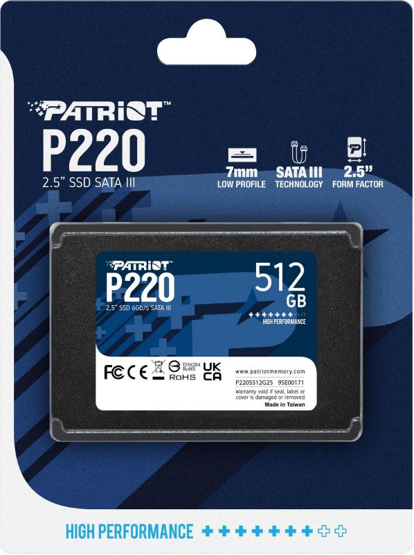 Накопичувач SSD Patriot 2.5"  512GB SATA P220