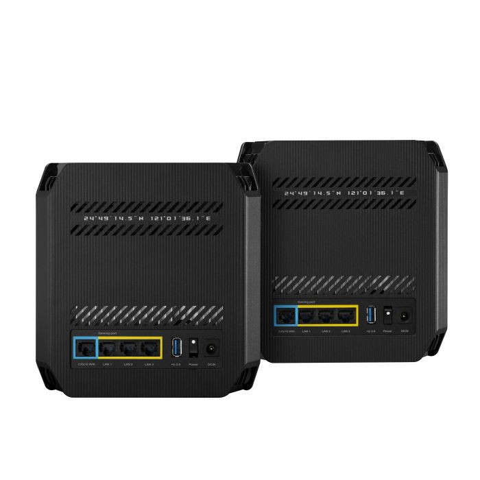 Маршрутизатор ASUS ROG Rapture GT6 2PK black AX10000 3xGE LAN 1x2.5GE WAN 1xUSB 3.2 g1 WPA3 OFDMA MESH