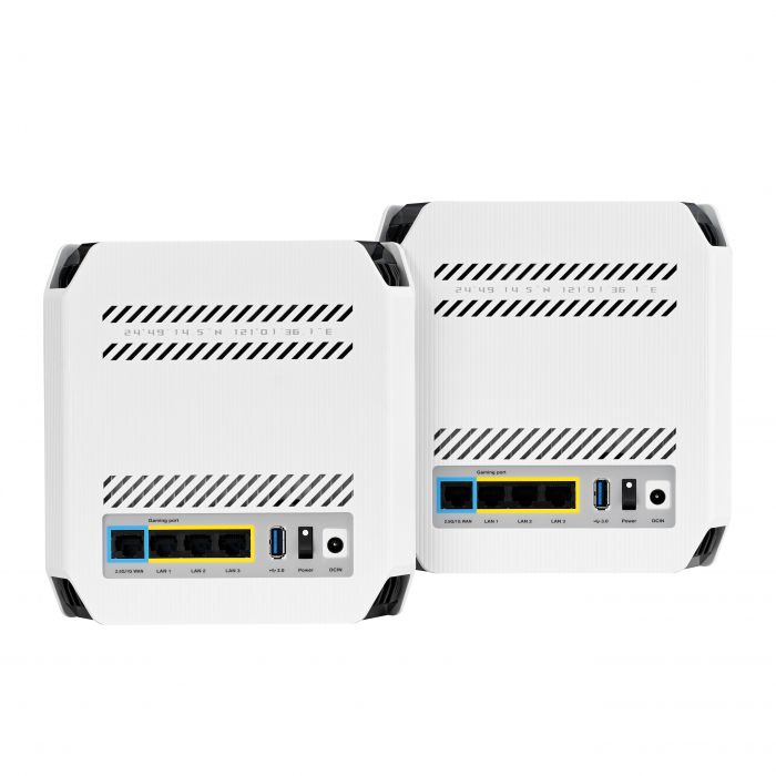 Маршрутизатор ASUS ROG Rapture GT6 2PK white AX10000 3xGE LAN 1x2.5GE WAN 1xUSB 3.2 g1 WPA3 OFDMA MESH