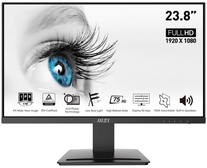 Монітор LCD 23.8" MSI PRO MP243 HDMI, DP, MM, IPS, 75Hz, 99%sRGB