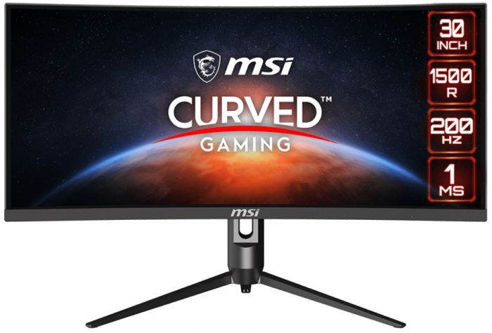 Монітор LCD 29.5" MSI Optix MAG301CR2 2xHDMI, DP, USB-C, 2xUSB, VA, 2560x1080, 21:9, 200Hz, 1ms, 103%sRGB, CURVED, FreeSync, HAS, HDR400