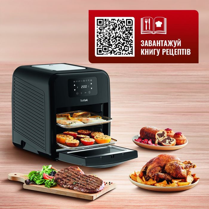 Мультипіч Tefal Easy Fry Oven&Grill, 2050Вт, сенсорне, пластик, чорний