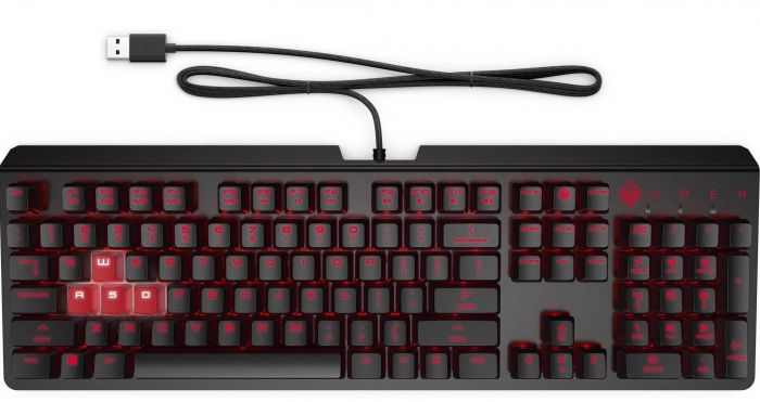 Клавіатура HP OMEN Encoder LED 104key Cherry MX Red USB Black