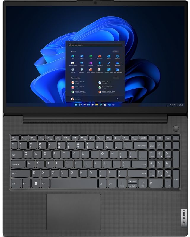 Ноутбук Lenovo V15 15.6" FHD IPS AG, AMD R5-7520U, 8GB, F256GB, UMA, DOS, чорний