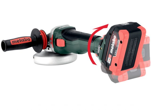 Шліфмашина кутова акумуляторна Metabo WVB 18 LTX BL 15-125 Quick, 125мм, 18В 2*5.5Ач, 2500-10000об/хв, М14, metaBOX 165 L, 2кг