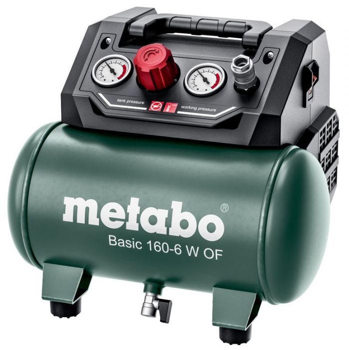 Компресор Metabo BASIC 160-6 W OF PBASIC 160-6 W OF, ресивер 6л, 900Вт, 160л/хв, 8 бар, 8.4кг
