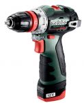 Шурпокрут-дриль Metabo POWERMAXX BS BL Q, акумуляторний, 2*12В, 2 Аг, 0-400/0-1500об/хв, патрон 1-10мм, 20/38Нм, кейс, 0.8кг