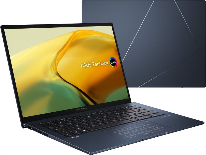 Ноутбук ASUS Zenbook 14 UX3402ZA-KM233W 14" 2.8K OLED, Intel i5-1240P, 8GB, F512GB, UMA, Win11, Голубий