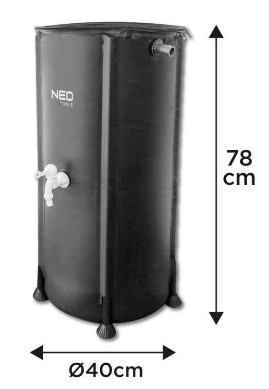 Контейнер для води Neo Tools, складаний, 100л, ПВХ, стійкість до УФ, 3/4", 40х78см