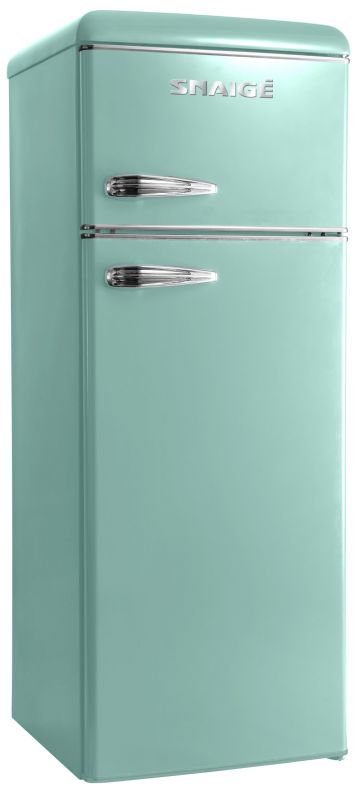 Холодильник Snaige з верхн. мороз., 172.5x63х56, холод.відд.-201л, мороз.відд.-57л, 2дв., A++, ST, retro, бірюза